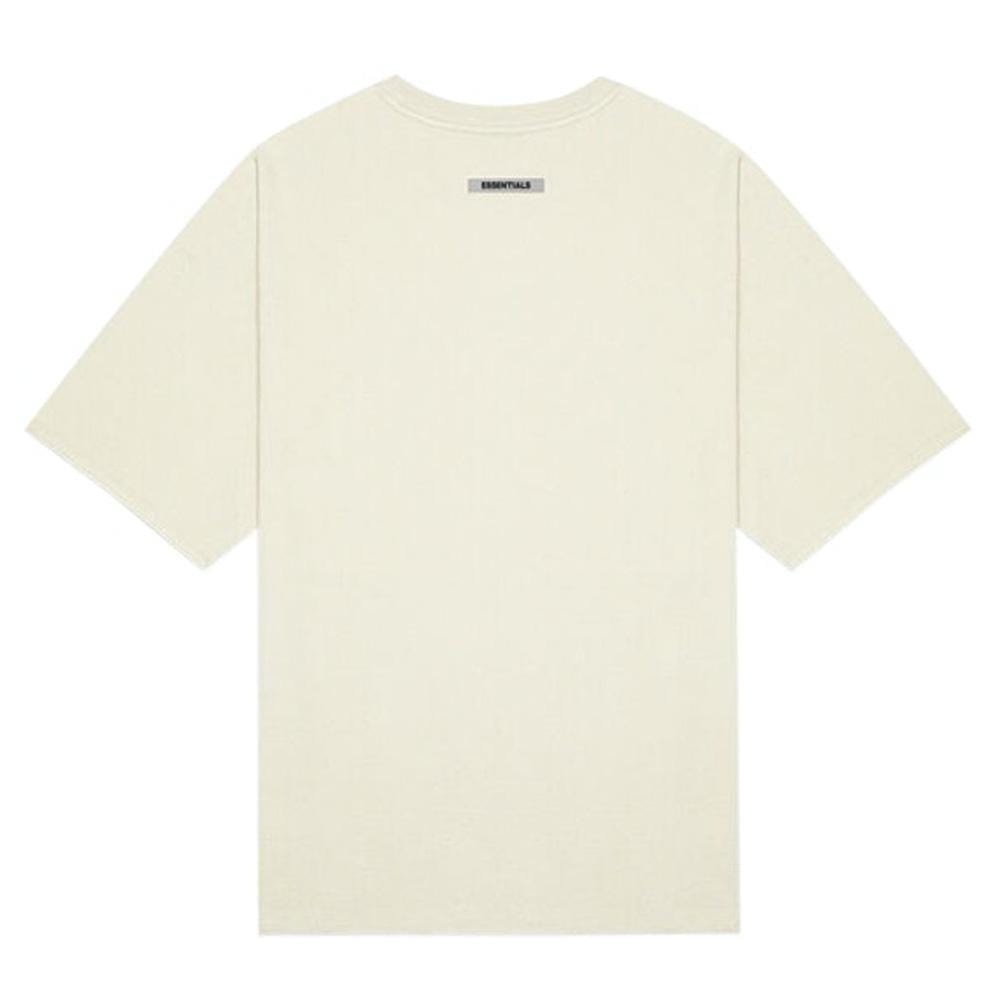 FEAR OF GOD ESSENTIALS 3D Silicon Applique Boxy T-Shirt Buttercream — XXS — Side View