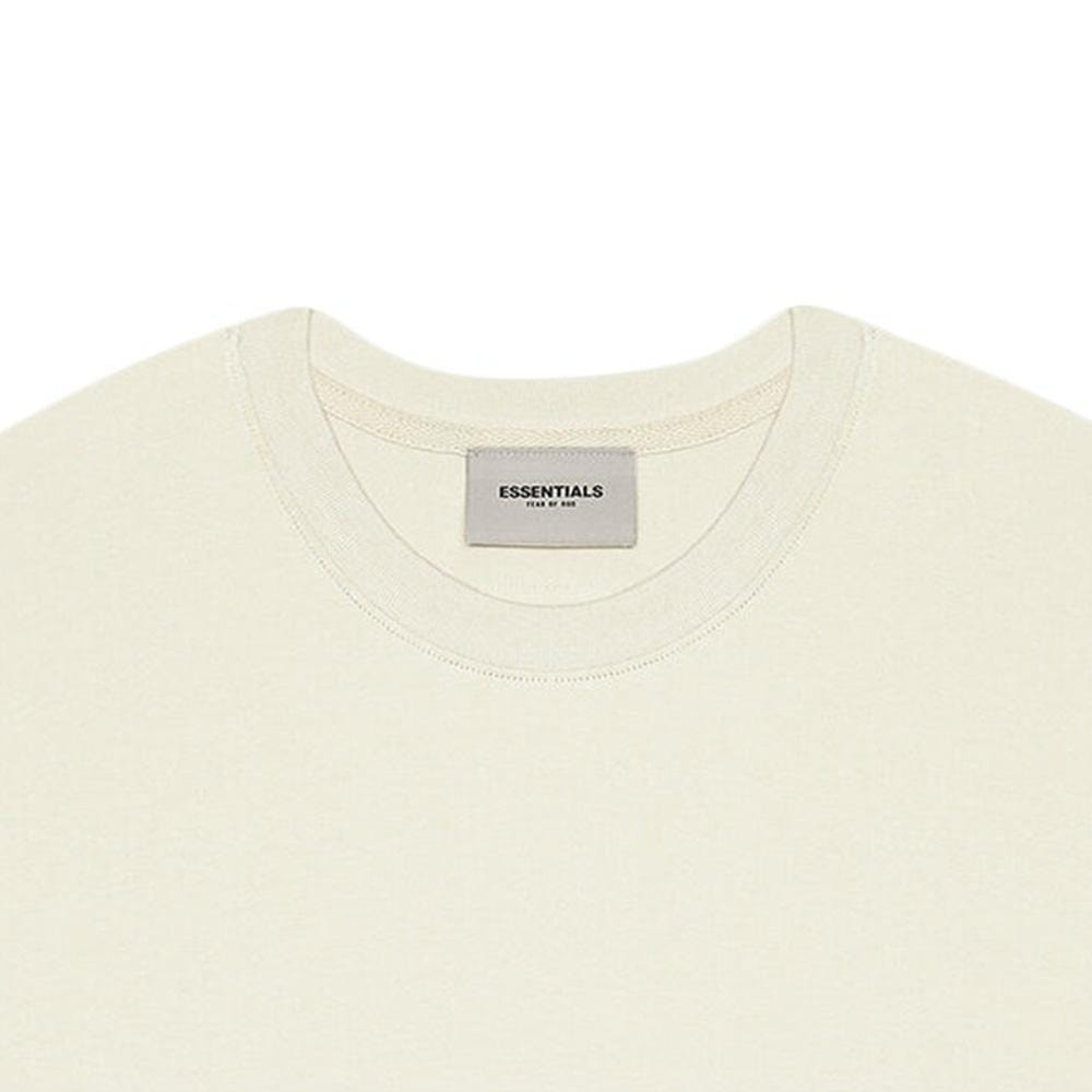 FEAR OF GOD ESSENTIALS 3D Silicon Applique Boxy T-Shirt Buttercream — XXS — Back View
