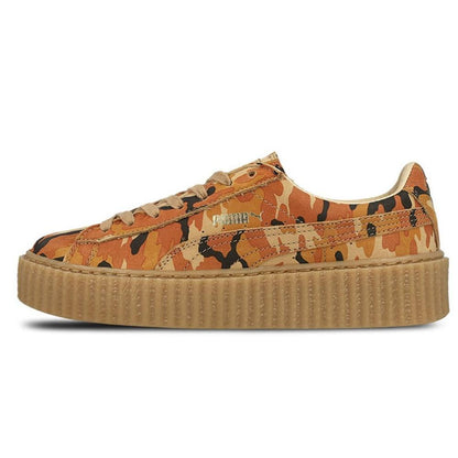 Rihanna x PUMA Suede Creeper Orange Camo — UK 3 | EU 35.5 | US 5.5 — Front View