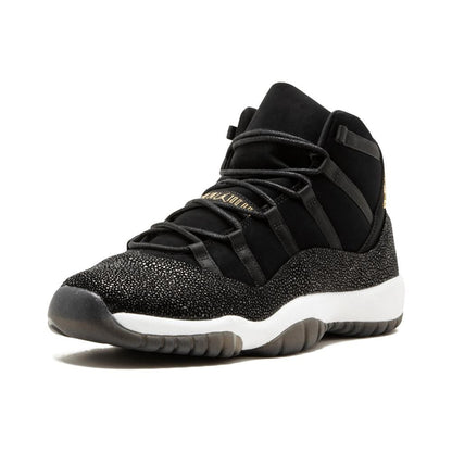 Air Jordan 11 HC Heiress GG Black-Metallic Gold — UK 3 | EU 35.5 | US 3.5 — Top View