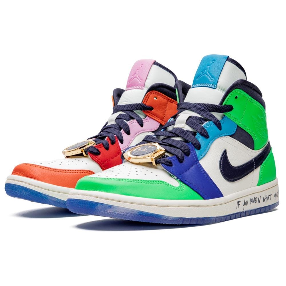 Melody Ehsani x Wmns Air Jordan 1 Mid 'Fearless' — UK 2.5 | EU 35.5 | US 5 — Side View