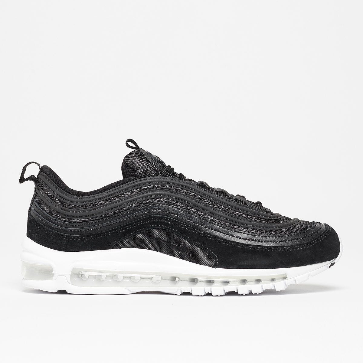 Nike Air Max 97 (Black - Black - White) — UK 3 | EU 35.5 | US 3.5 — Side View