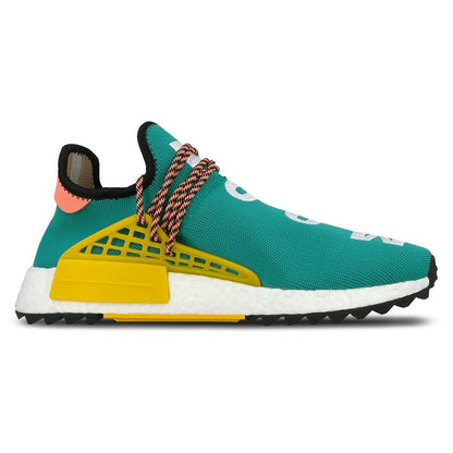 Pharrell Williams x adidas NMD HU Trail Sun Glow-EQT Yellow — UK 3.5 | EU 36 | US 4 — Back View