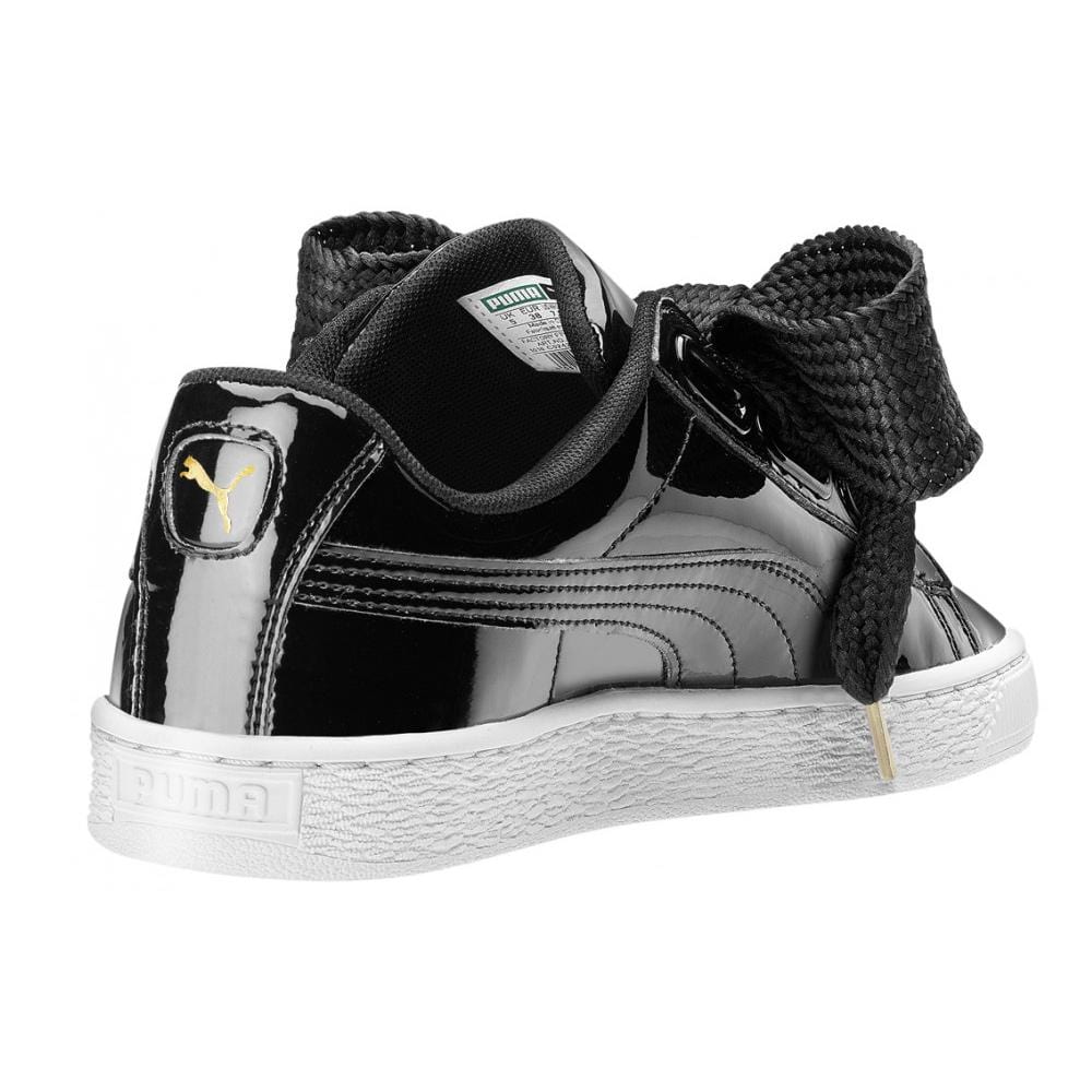 Puma Basket Heart 'Black' — UK 3 | EU 35.5 | US 5.5 — Back View