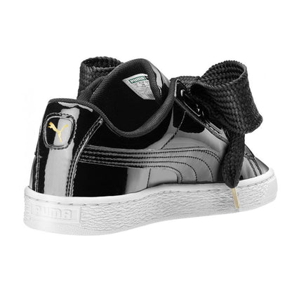 Puma Basket Heart 'Black' — UK 3 | EU 35.5 | US 5.5 — Back View