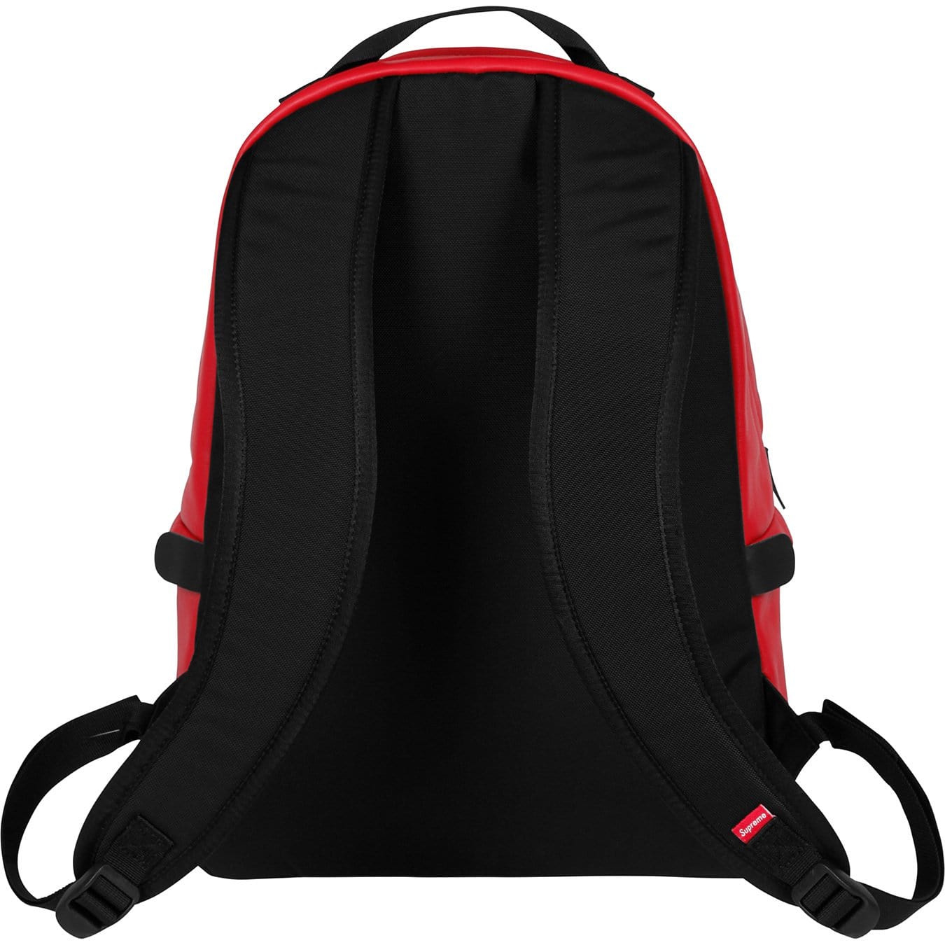 Supreme-The North Face Leather Day Pack - Red — Side View