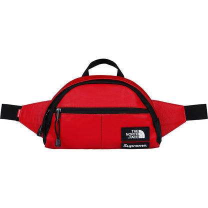 Supreme-The North Face Leather Roo II Lumbar Pack - Red — Side View