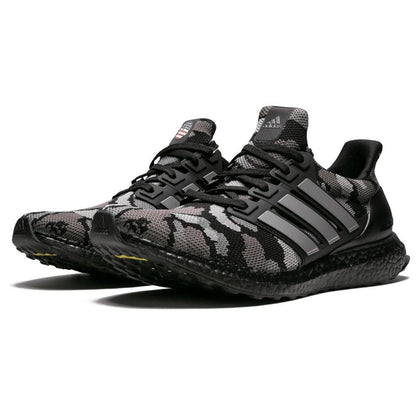 BAPE x adidas Ultra Boost Black Camo — UK 3.5 | EU 36 | US 4 — Side View